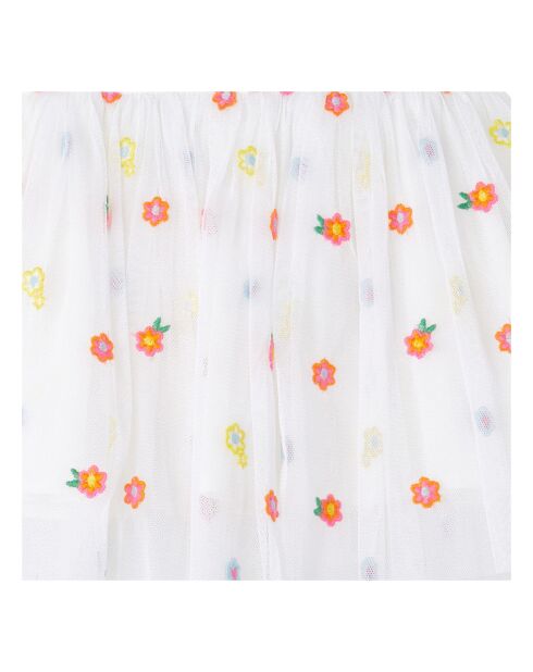 Jupe Tulle Fleurie blanche
