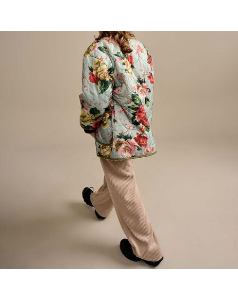 Veste Fourrée Havana bleu ciel/multicolore