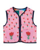 Veste Sans Manches Réversible Carreaux rose/multicolore