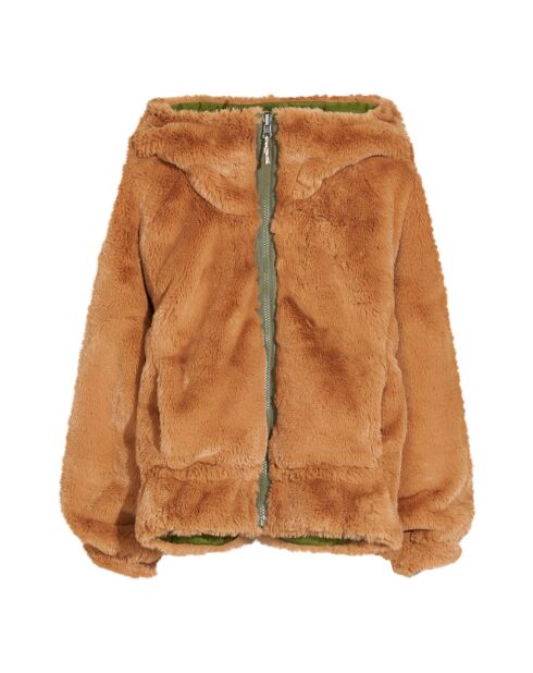 Veste fourrée Réversible Habitat vert kaki