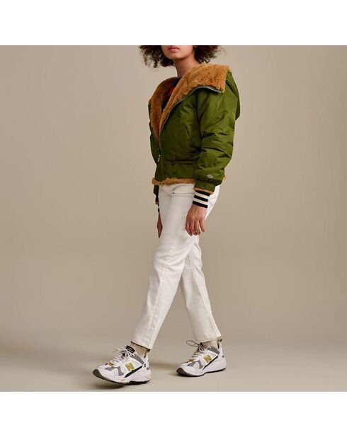 Veste fourrée Réversible Habitat vert kaki