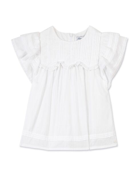 Blouse Fleur d'Hibiscus blanche