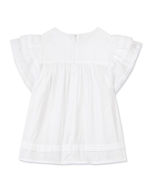 Blouse Fleur d'Hibiscus blanche