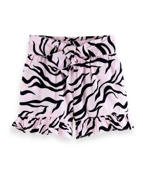 Short Zèbre Coton Bio rose