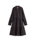 Robe Longue Fleurie bleu nuit
