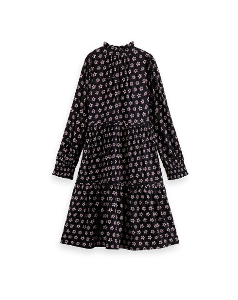 Robe Longue Fleurie bleu nuit