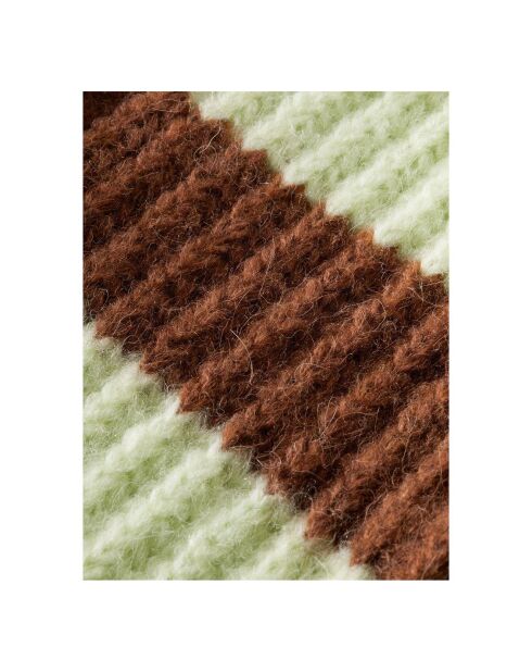 Gilet Rayé marron/vert