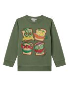Sweat Burger vert kaki