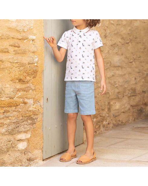 Polo Jardin Secret blanc