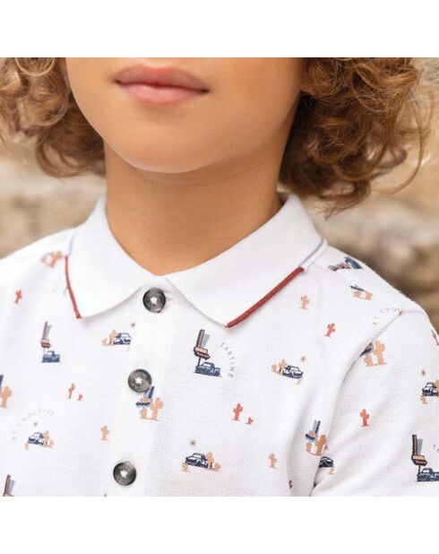 Polo Jardin Secret blanc