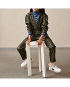 Combinaison Pilots Cuir Vegan vert kaki