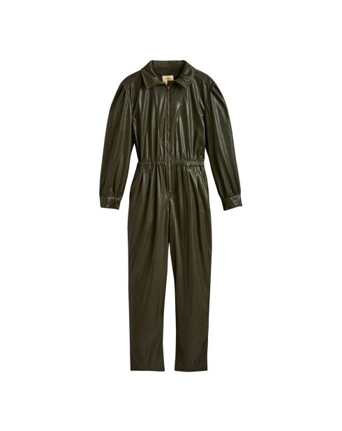 Combinaison Pilots Cuir Vegan vert kaki