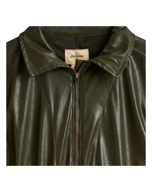 Combinaison Pilots Cuir Vegan vert kaki