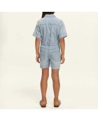 Combishort Lightweight denim clair
