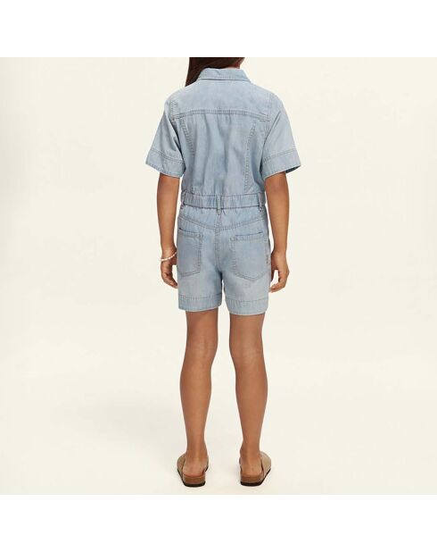 Combishort Lightweight denim clair