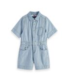 Combishort Lightweight denim clair