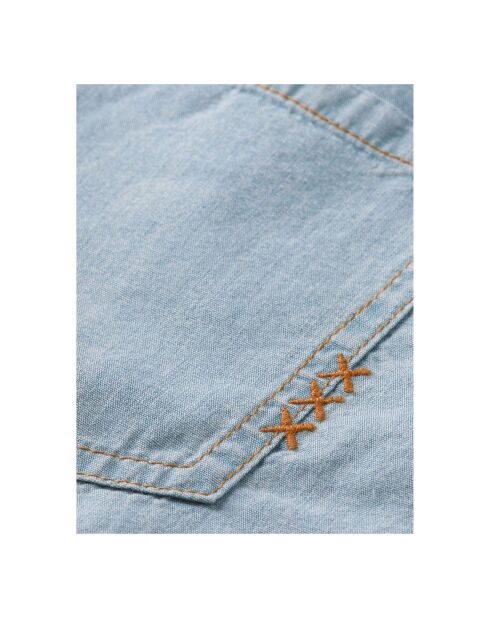 Combishort Lightweight denim clair