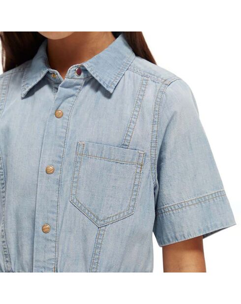 Combishort Lightweight denim clair