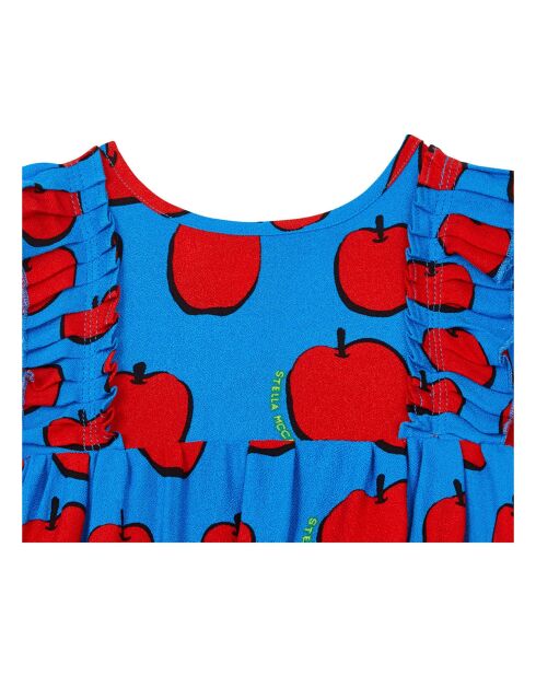 Robe Pommes à Volants bleue