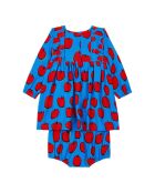 Robe Pommes à Volants bleue