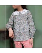 Blouse Col Brodé Liberty Exclusif noir/multicolore