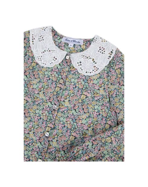 Blouse Col Brodé Liberty Exclusif noir/multicolore