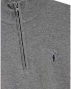 Pull Rigby Go Zipper Neck gris