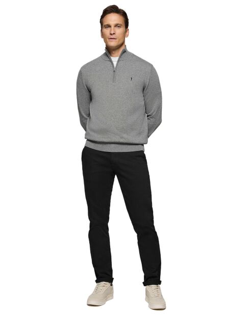 Pull Rigby Go Zipper Neck gris