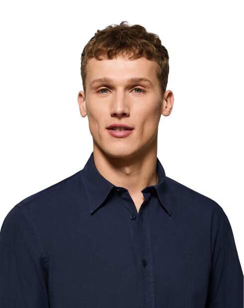 Chemise Popeline Rigby Go bleu marine