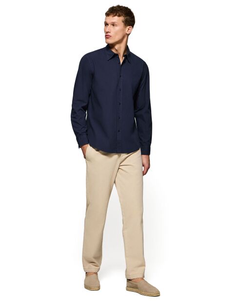 Chemise Popeline Rigby Go bleu marine