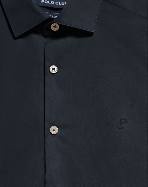 Chemise Popeline Monogram bleu marine