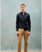 Chemise Popeline Monogram bleu marine