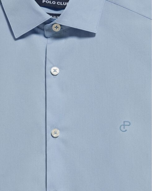 Chemise PopelineMonogram bleu ciel
