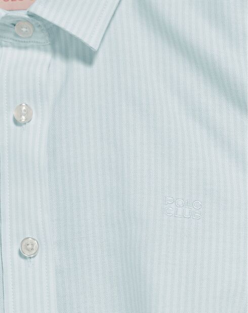 Aquamarinfarbenes Oxford-Blockhemd