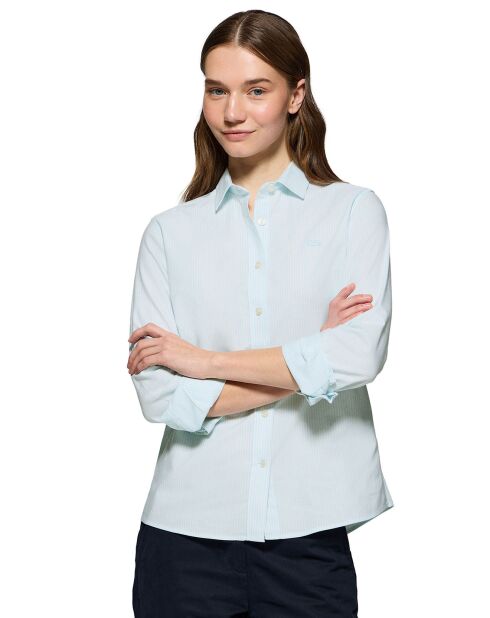 Chemise Oxford Block aquamarine