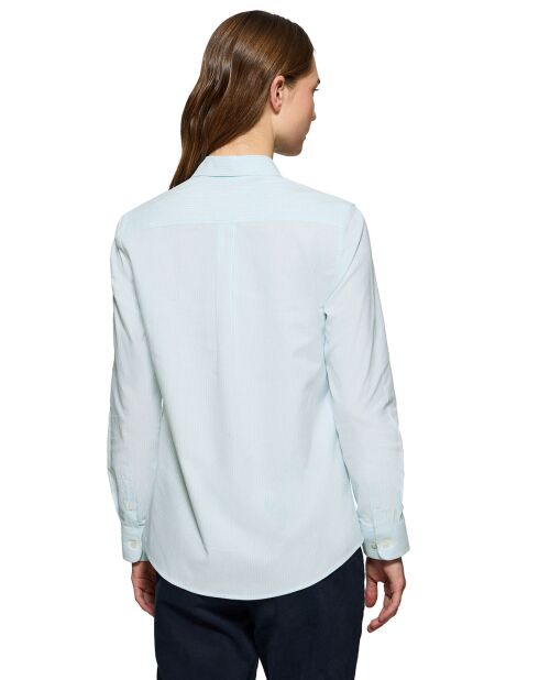 Aquamarinfarbenes Oxford-Blockhemd