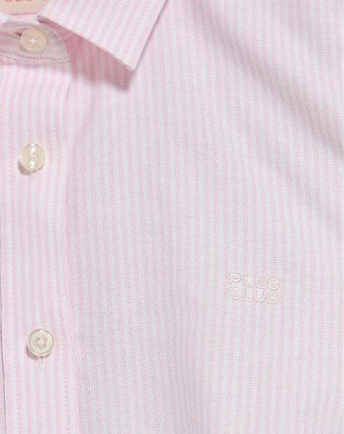Chemise Oxford Block rose clair