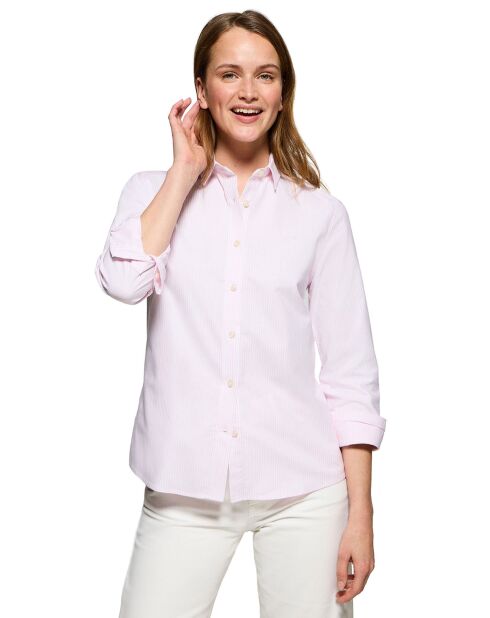 Chemise Oxford Block rose clair