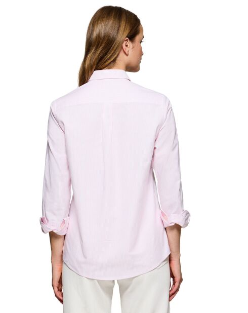 Chemise Oxford Block rose clair