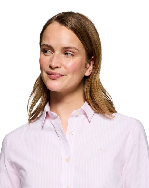 Chemise Oxford Block rose clair