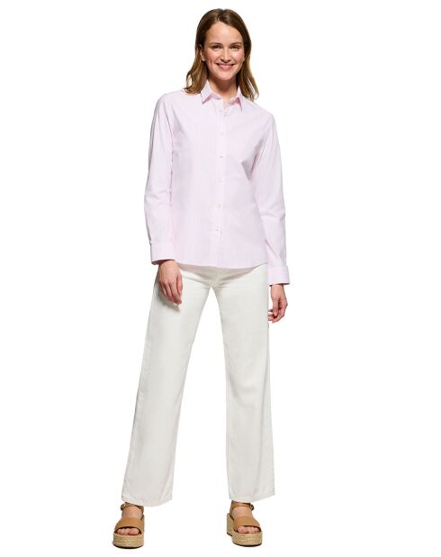 Chemise Oxford Block rose clair