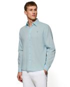 Chemise en Lin mélangé Rigby Go aquamarine
