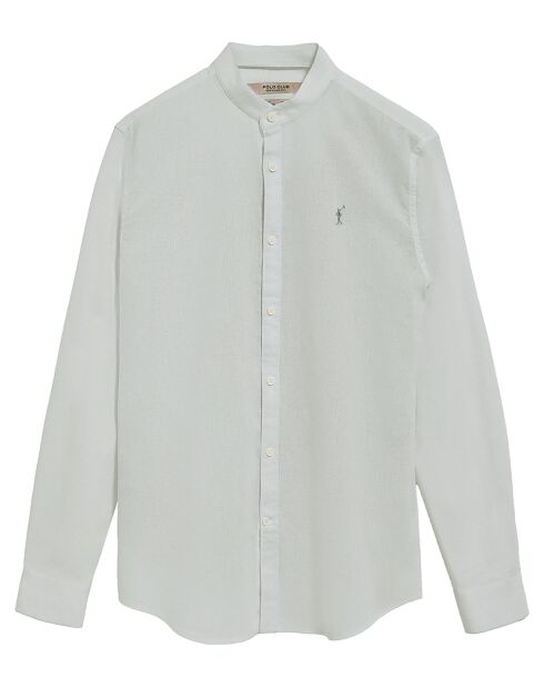 Camicia Rigby Go in misto lino verde chiaro