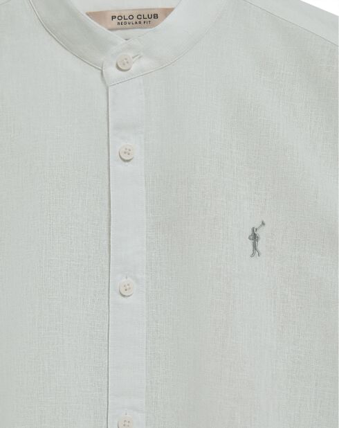 Camicia Rigby Go in misto lino verde chiaro