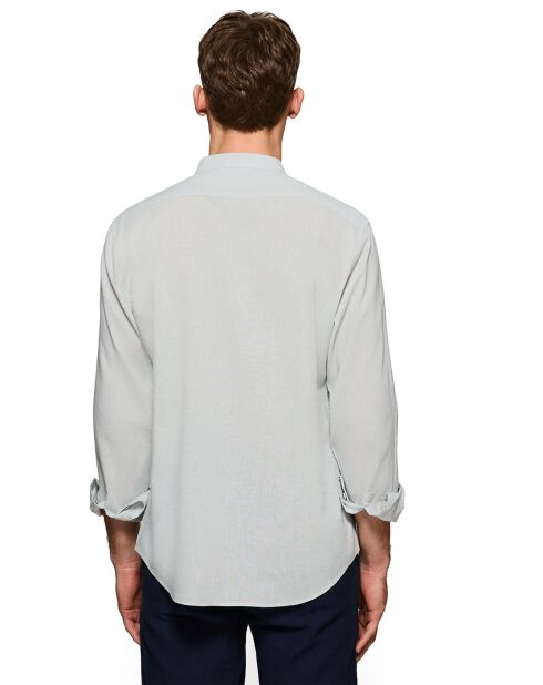 Camicia Rigby Go in misto lino verde chiaro