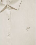Chemise en Lin mélangé Pc Monogram beige
