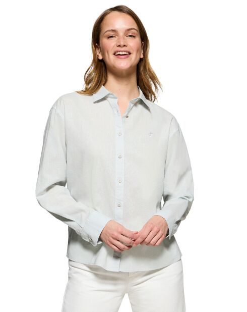 Chemise en Lin mélangé Pc Monogram vert clair