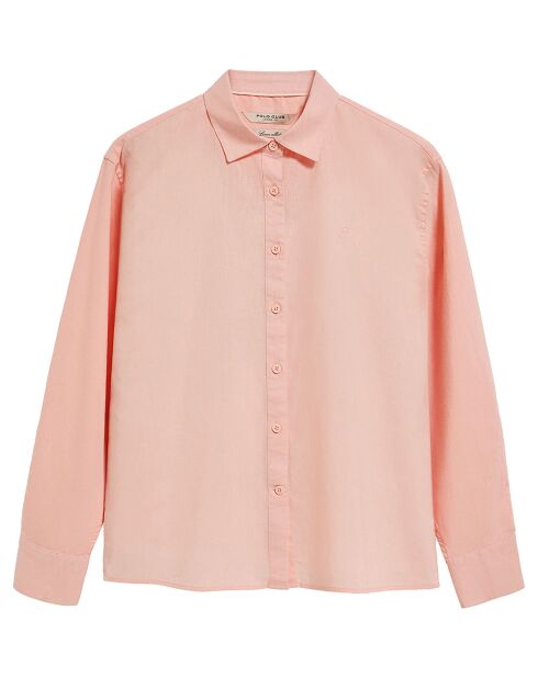 Chemise en Lin mélangé Pc Monogram saumon