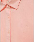 Chemise en Lin mélangé Pc Monogram saumon