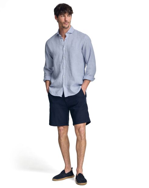 Chemise 100% Lin Rigby Best bleu ciel
